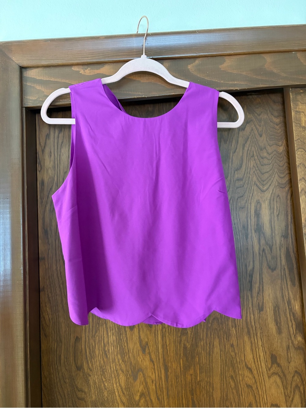 Naked Zebra Vibrant Purple Scallop Hem Tank